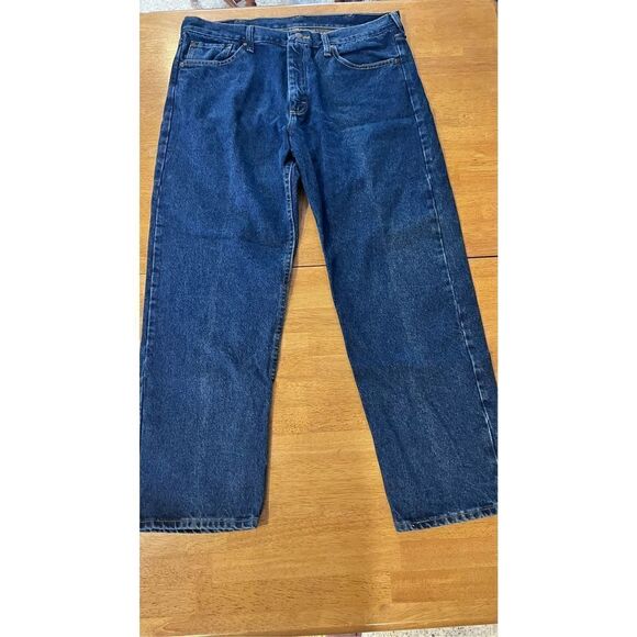 Wrangler Men's Relaxed Fit Straight Leg Jeans Blue Medium Wash Size 36 x 29 NWT - Picture 1 of 9